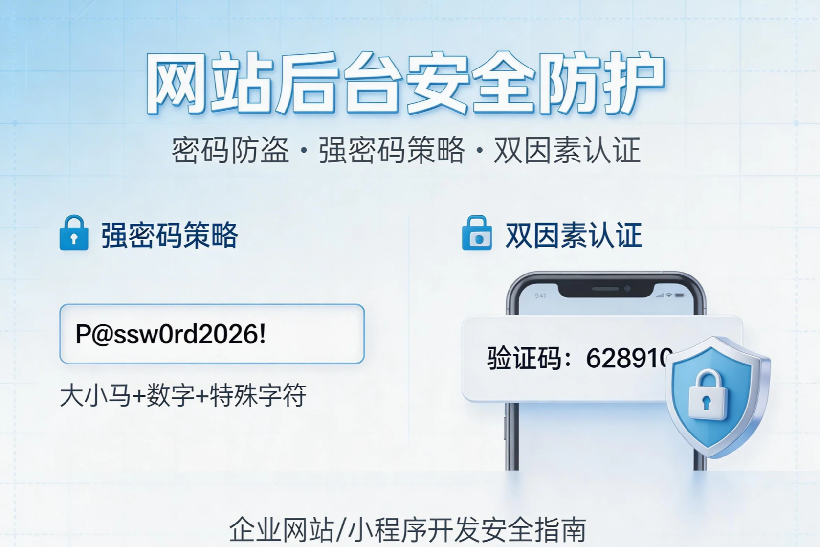 网站后台密码总是被盗怎么办？强密码策略和双因素认证是什么？