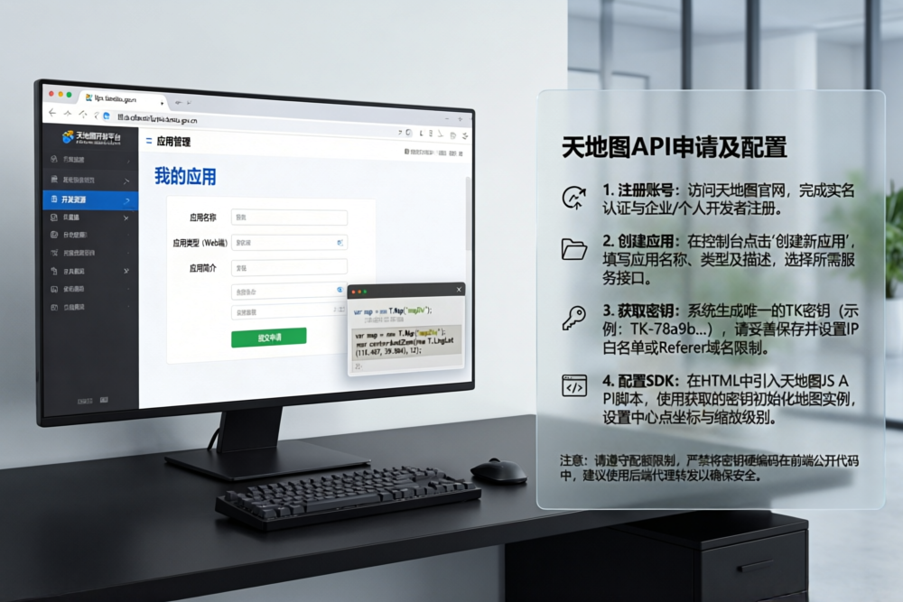 天地图API申请及配置全攻略：新规强绑域名白名单，开发者需过实名认证
